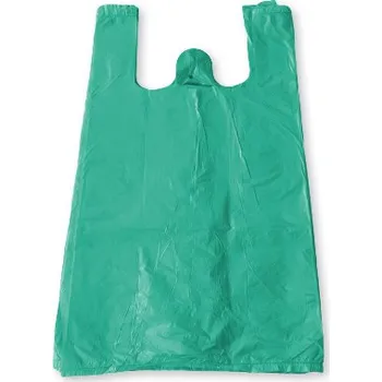 Mikrotenová taška trhací ZELENÁ - 7 kg - 28 x 50 cm - blok 100 ks