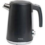 ORAVA Delux-1 rychlovarná konvice, 2200 W, 1.7 l, regulace teploty, automatické vypnutí, nerez černá