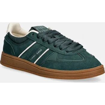Pánské tenisky Semišové tenisky Tommy Jeans THE GREENWICH EDGE SUEDE EN0EN02924 zelená 77X, EUR 41