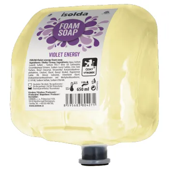 Mýdlo ISOLDA Violet energy foam soap: 650 ml