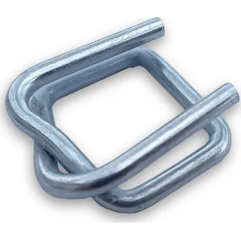 Stahovací páska Drátěná vázací spona pro pásku PES (PET, PP) 13mm, pozinkovaná - 1000 ks