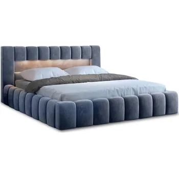 Ložnice Postel HUA 09 s LED osvětlením 160 x 200 cm, tmavě šedá +možnost VÝNOSU + vyzvednutí ZDARMA