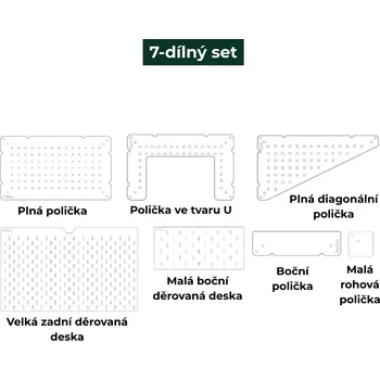Pěstební box Komponenty pro IKEA Milsbo - 7-dílný set , Bílá