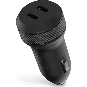 iWant dvojitá USB-C auto nabíječka 60W černá