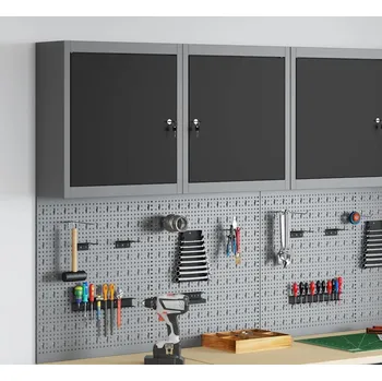 Skříňka na nářadí vidaXL Nástrojová skříň s policí Černá a šedá 50 x 20 x 55 cm [4103469]