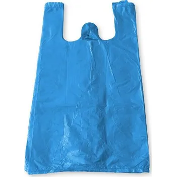 Mikrotenová taška trhací MODRÁ - 10 kg - 28 x 50 cm - blok 100 ks