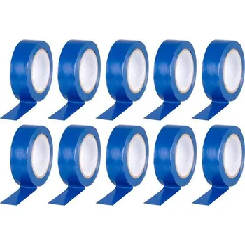 Výstražná páska Strend Pro 2173070 Páska Strend Pro, 19 mm, L-10 m, Max. 80°C, 600V, modrá, izolační, lepící, PVC, bal. 10 ks