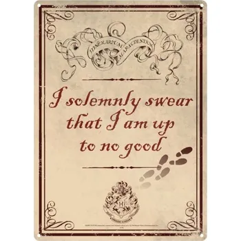 Plechová cedule Half Moon Bay Cedule na zeď Pobertův plánek, Harry Potter