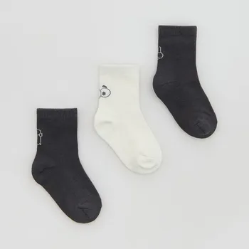 Dětská móda Reserved - Ponožky s bavlnou 3&nbsp;pack - tmavě šedá - 006HW-90X - 006HW-90X-K25