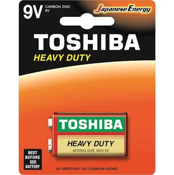 Článková baterie Baterie Cynkowo-Węglowa TOSHIBA HEAVY DUTY 6F22 9V balení 1ks