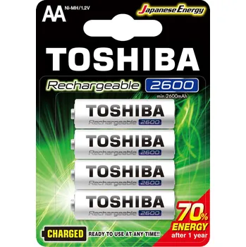 Akumulatorki Baterie TOSHIBA READY TO USE AA 1,2V 2600MAH balení 4szt