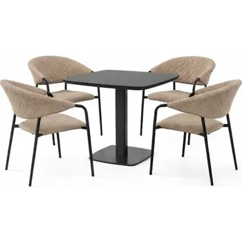 Zahradní nábytek Doppler Picaso MELIA LIKA-TEX® mocca - zahradní/gastro souprava 4+1