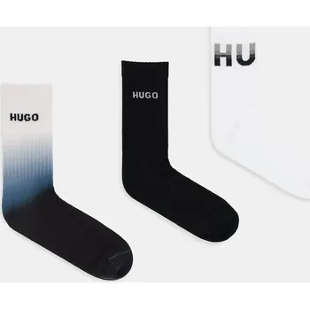 Pánské ponožky Ponožky HUGO 3P QS RIB RISING CC 3-pack 50553223 černá 99X, vel. 43-46