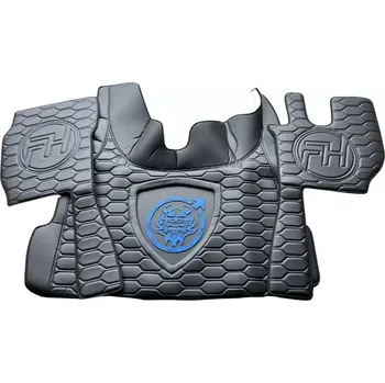 Ochranný autopotah Podlaha VOLVO FH4/FH5 a AERO- černá, modré prošívání s modrým podsvícením viking