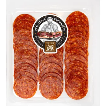 Sušené maso PRŠUTÉRIE® Chovaneček PEPPERONI z Pršutérie® vakuované cca 100g Výrobek jemně nakrájen
