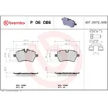 Sada brzdových destiček BREMBO PRIME, BRE P06 086