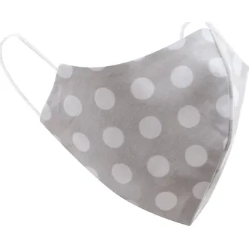 Tlakoměr Ochranná bavlněná rouška Belisima šedá velký puntík