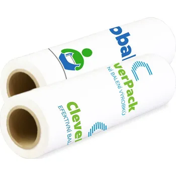 Obalový materiál Ruční stretch fólie s vlastním potiskem BÍLÁ 3 kg - 23my / 500mm