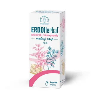 Přírodní produkt Angelini Pharma ErdoHerbal medový sirup 140 ml