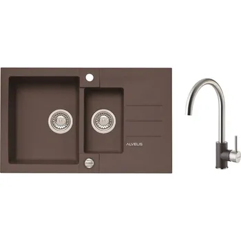 Granitový dřez Alveus SET ROCK 70 /03 + BATERIE ELZA 03 + 5 % sleva v košíku s kódem SLEVA5