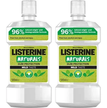 Ústní voda Listerine Naturals Gum Protection Mild Taste ústní voda 2x500 ml