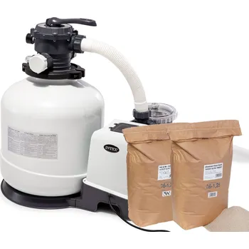 Intex Písková filtrace KRYSTAL CLEAR 9200 l/hod s filtračním pískem 2x 25 kg