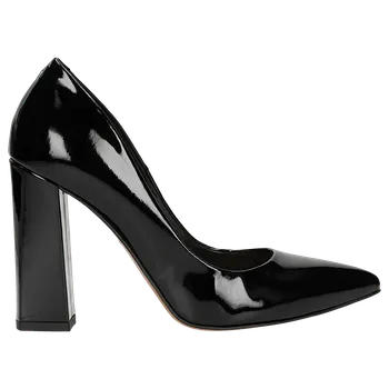Dámské lodičky Černé Lakované Lodičky Na Vysokém Podpatku Wojas 3503931 38,5