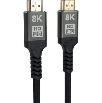 Video kabel PremiumCord ULTRA HDMI 2.1 High Speed + Ethernet kabel 8K@60Hz,zlacené 1m kphdm21b1 Černá