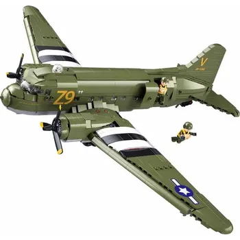 Dětské zboží Sluban Model Bricks M38-B1366 Transportní letoun Douglas C-47