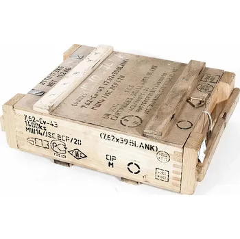 Úložný box Bedna dřevěná od nábojů přírodní použitá