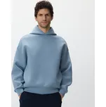 Reserved - Jednobarevná mikina s kapucí - tyrkysová - 519EF-66X - 519EF-66X-XL