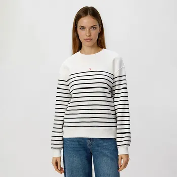 Dámská mikina Reserved - Pruhovaná mikina s ozdobnou výšivkou - vícebarevná - 762HS-MLC - 762HS-MLC-XL