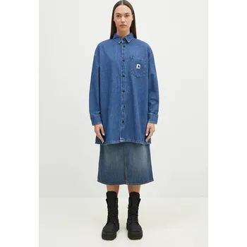Džínová košile Carhartt WIP Glennon Shirt Jac, L, modrá, 55X