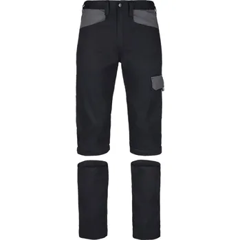 montérky Pracovní kalhoty do pasu Primo 2v1, odepínací nohavice - černo-šedé: 52