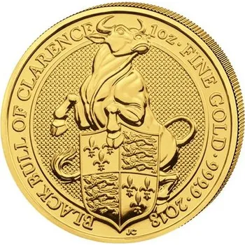 Zlatá mince The Queen's Beasts The Black Bull of Clarence 1 Oz 2018