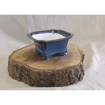 Květináč Yixing keramická miska 14x14x7cm Barva: Zlatomodrá