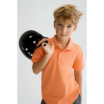 Oblečení a móda Dětská bavlněná polokošile Mayoral 890.7F.Junior.PPY2 oranžová 23X, vel. 166