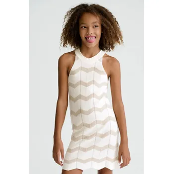 Dívčí šaty Dětské bavlněné šaty Mayoral 6907.8B.Junior.PPY2 béžová 02X, vel. 140