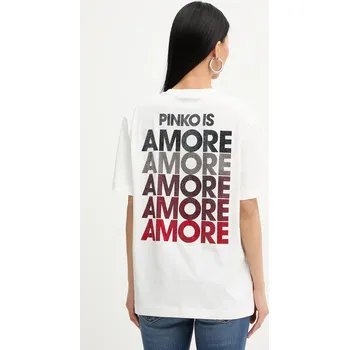 Pánské tričko Bavlněné tričko Pinko 105526.A33I bílá 00X, vel. XL