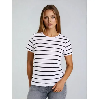 Dámské oblečení Sinsay - Bavlněné pruhované tričko - jiné - 001HB-ML2 - 001HB-ML2-L