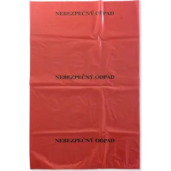 Pytle na odpadky Igelitové pytle na nebezpečný odpad 200L SILNÉ ČERVENÉ (balení 10 ks)