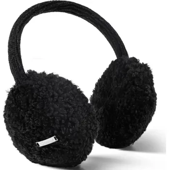 Čepice Fellhof Klapky na uši TEDDY, jehněčí merino vlna Barva: černá