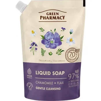 Koupelová kosmetika GREEN TEKUTÉ MÝDLO HEŘMÁNEK A LEN NN 460ML