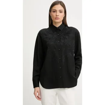 Dámské oblečení Košile s příměsí lnu Tommy Hilfiger WW0WW48187 černá 99X, vel. 38