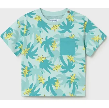 Chlapecké tričko Dětské bavlněné tričko Mayoral 1014.3J.Baby.PPY2 tyrkysová 66X, vel. 86