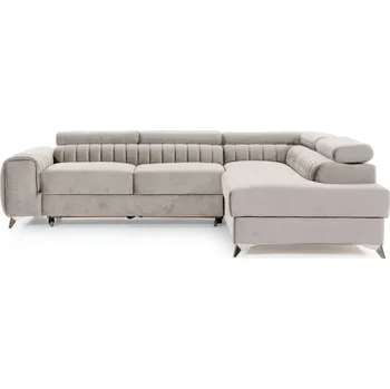 Sedací souprava Rohová sedačka CURRAN 40, pravá, béžová látka +možnost VÝNOSU + vyzvednutí ZDARMA