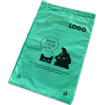 sáček na exkrement Sáčky na psí exkrementy zelené S VLASTNÍM POTISKEM