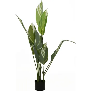 Bytová dekorace Home Styling Collection Umělá rostlina s velkými listy, 118 cm