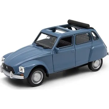 autíčko Welly Citroen Dyane Old Timer model 1:34 oranžový se srolovanou střechou