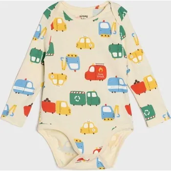 Kojenecký body Sinsay - Bavlněné body s motivem autíček - krémová - 996FW-01X - 996FW-01X-80